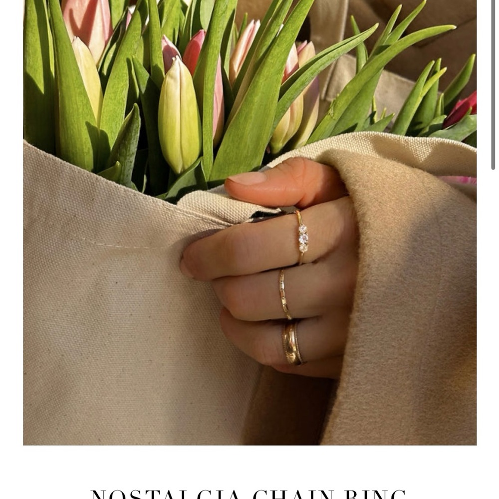 14k gold chain ring